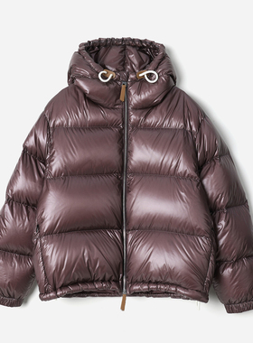 *WYR08079 茉莉雅集 HE*RN0 95白鹅绒连帽廓形面包短款羽绒服秋冬