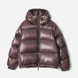 *WYR08079 茉莉雅集 HE*RN0 95白鹅绒连帽廓形面包短款羽绒服秋冬