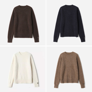 MZT09002 茉莉雅集 软糯进口Llama骆马大羊驼绒经典针织套衫男款