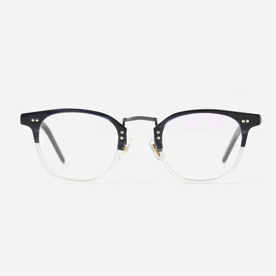 WSP08050 茉莉雅集 15G摩登复古黑加透明双拼色轻盈钛金属眼镜