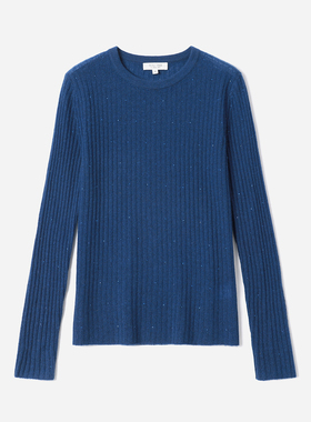 *WZT08250 茉莉雅集 散落漫天星KVSS全羊绒烫钻圆领长袖针织套衫