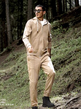 MKZ05004 目羡 B*C长绒棉毛圈布男士休闲连帽外套束脚哈伦裤