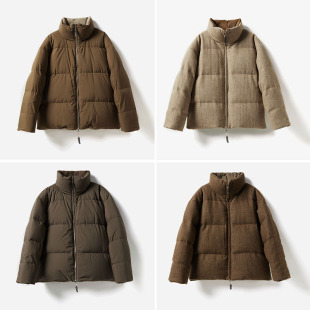 *WYR06113 英国羊毛风貌全羊毛/意大利棉感双面穿可追溯95白鹅绒