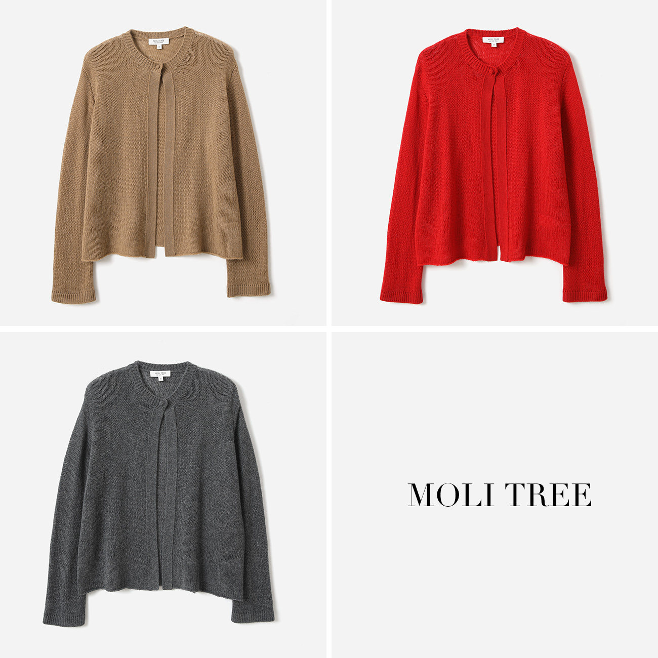 *WZK07175 茉莉雅集 KVSS全羊绒新中式手工盘扣针织开衫毛衣