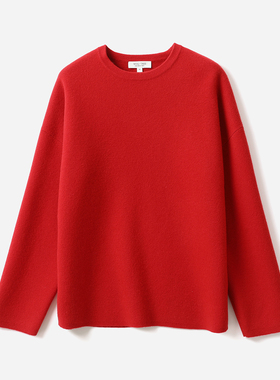 *WZT07340茉莉雅集 多巴胺节日氛围感加厚全羊毛挺括保暖针织毛衣