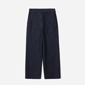 秋冬女 日本冈山全棉硬朗挺括塑形牛仔直筒裤 WKZ08266 茉莉雅集