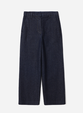 WKZ08266 茉莉雅集 日本冈山全棉硬朗挺括塑形牛仔直筒裤秋冬女