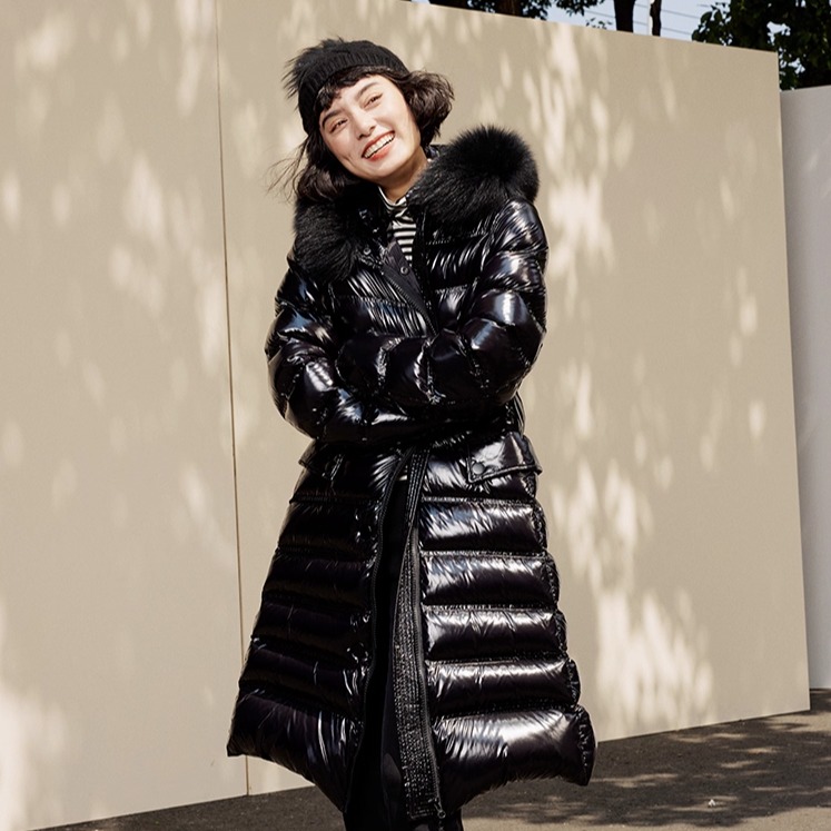 *WYR01119 意大利OLMETEX晶莹料匈牙利95白鹅绒长款羽绒服秋冬