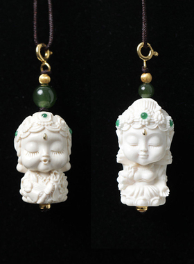 YAXY0004  蜜蜡百香籽猛犸牙葫芦项链毛衣链长链