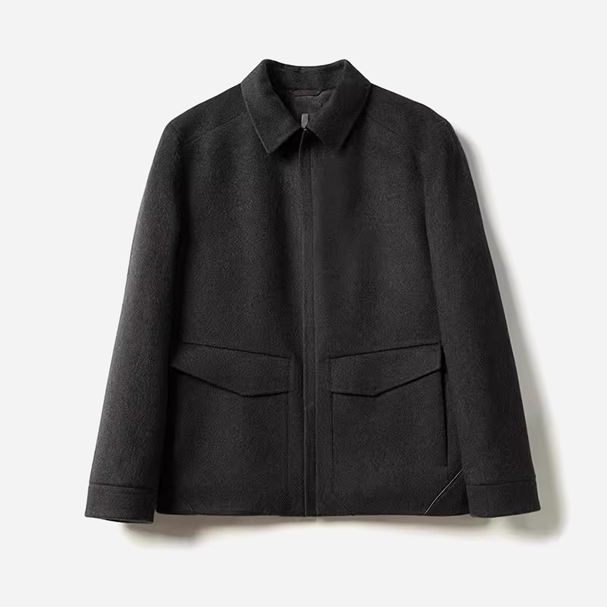 MWT06019 意大利全羊绒拔针海狸内胆90白鹅绒服皮草外套男士