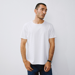 MTX03005茉莉雅集去繁从简100支双面丝光匹马棉T恤圆领短袖 男