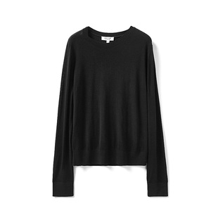 WZT05035茉莉雅集H家18针140S精纺羊毛不规则针织套头衫 女 长袖