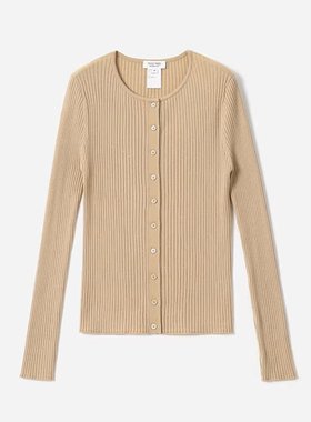 *WZK07083 茉莉雅集 140S全羊毛星光进口珠片纱坑条修身针织开衫