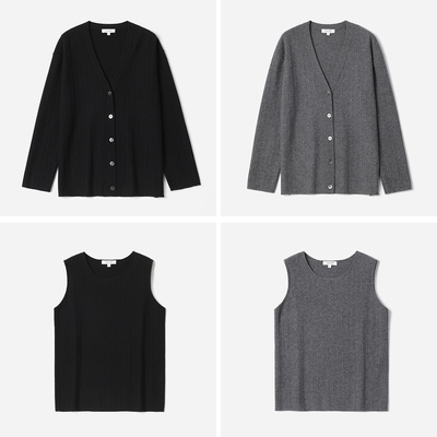 *WZK08191 茉莉雅集 I*C麦穗肌理线条感气质KVSS全羊绒开衫马甲女