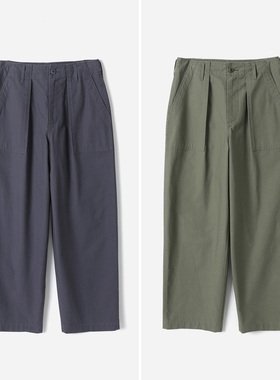 WKZ09013 茉莉雅集 45*R日本进口全装腰工装风休闲长裤直筒裤女