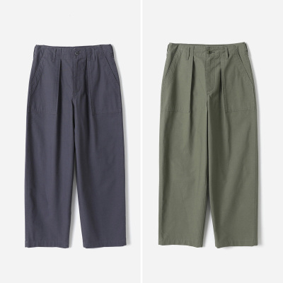 WKZ09013 茉莉雅集 45*R日本进口全装腰工装风休闲长裤直筒裤女