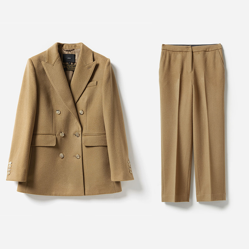 *WXZ06020 茉莉雅集老钱风意大利全羊绒双排扣戗驳领西装外套西裤,女装/女士精品,西装,淘宝优惠券,粉丝福利购,淘宝优惠卷