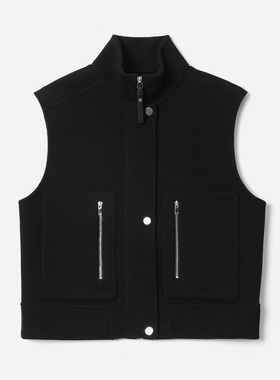 WWT08154 茉莉雅集 L*P意大利羊毛羊绒/30羊绒70羊毛双面呢马甲