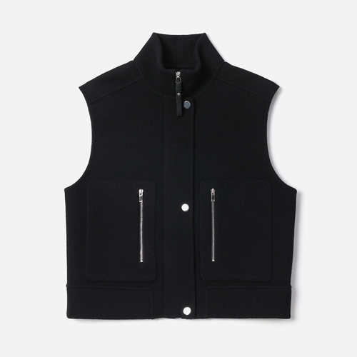 WWT08154 茉莉雅集 L*P意大利羊毛羊绒/30羊绒70羊毛双面呢马甲