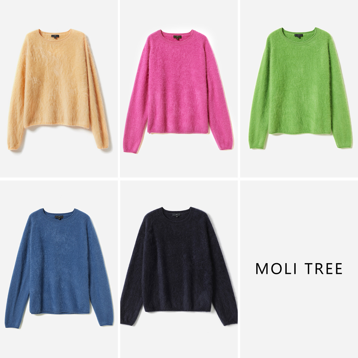 WZT06191茉莉雅集 休闲自带滤镜暖意KVSS全羊绒拉绒针织套衫毛衣