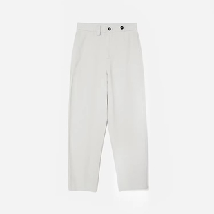 L重塑简约轻松驾驭造型腰全棉休闲锥形裤 WKZ06234 茉莉雅集