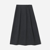 保暖柔滑含羊毛牛筋腰分割垂感伞裙半裙女 茉莉雅集 WBQ08132