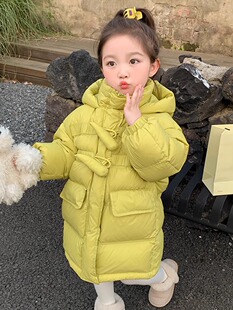 女童羽绒服冬季2025新款儿童冬装加厚女宝中长款洋气时髦女款外套