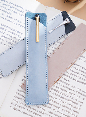 新款疯马黑色白雾蜡复古森系手工钢笔一支装斜口笔套创意时尚文具