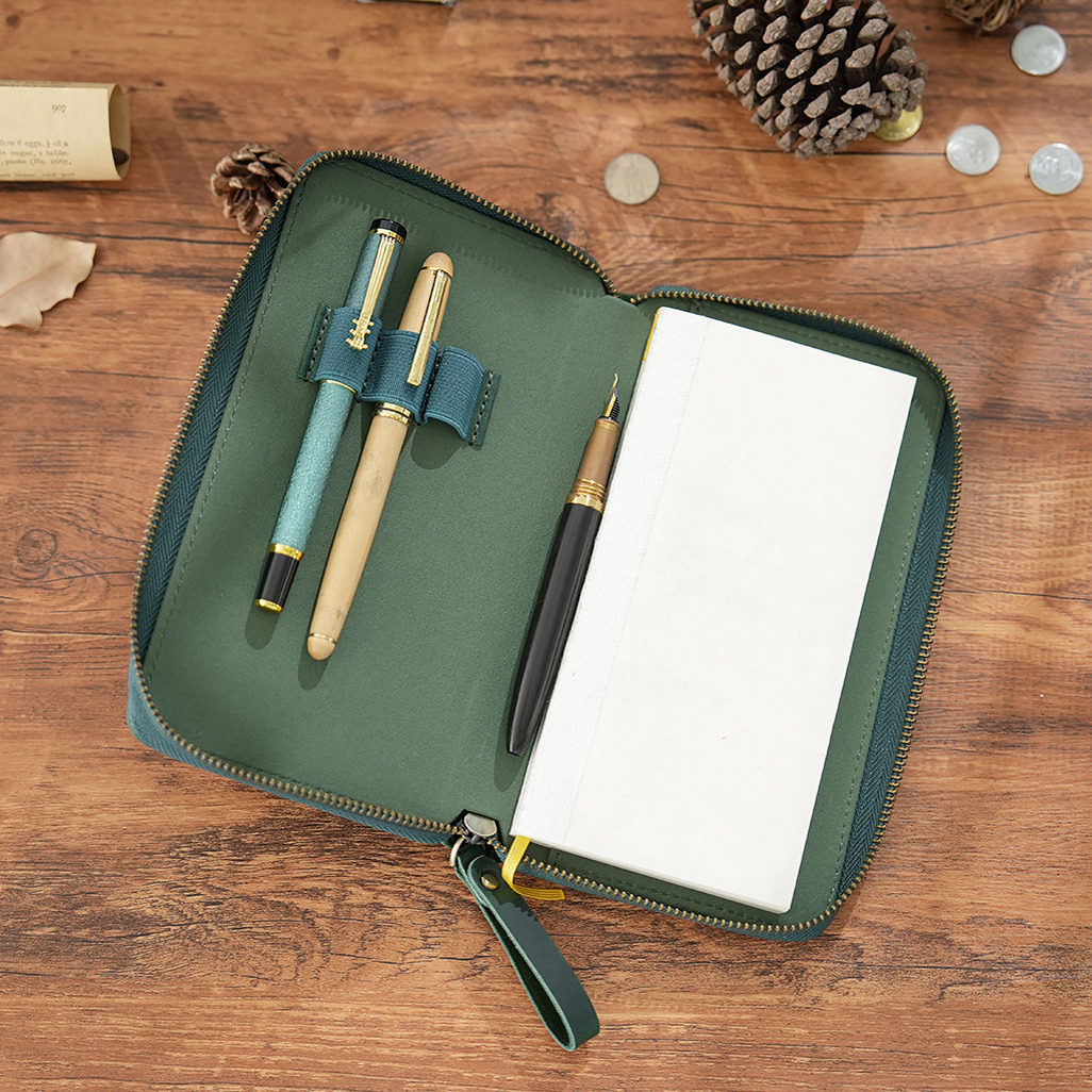 定页手帐笔记本复古疯马头层牛皮