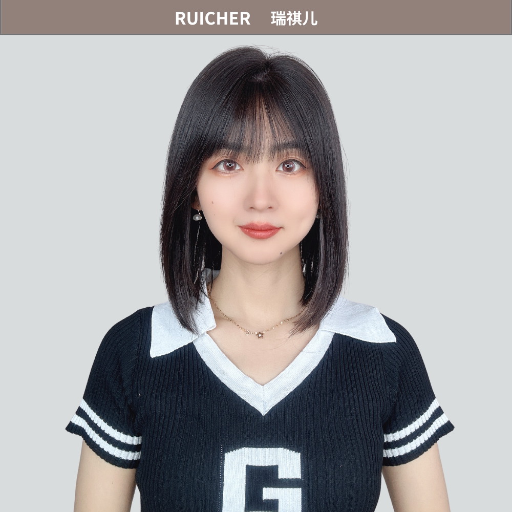 【空气刘海】瑞祺儿假发女长直发全真人发全头套蕾丝手钩7A辫子发