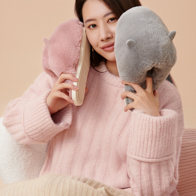 TAYOHYA/多样屋  猫绒绒舒适拖成人款拖鞋居家包跟拖鞋秋冬棉拖