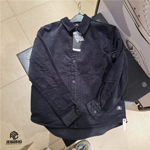Covnerse/匡威 男子秋冬保暖复古加绒灯芯绒衬衫棉服10027091-A01