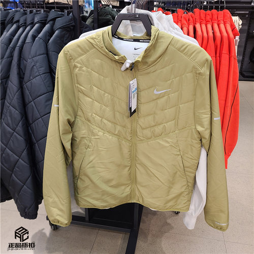NIKE THERMA-FIT 耐克拒水防风轻便透气保暖跑步薄棉服DD5645-010