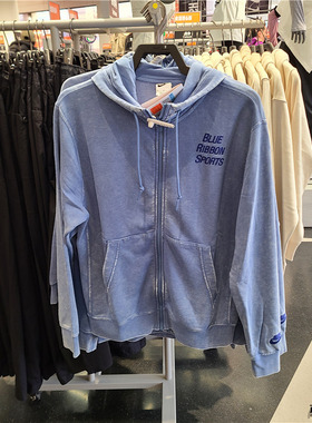 NIKE CLUB+ 男子水洗复古做旧柔软舒适春秋连帽拉链衫 HQ6040-486