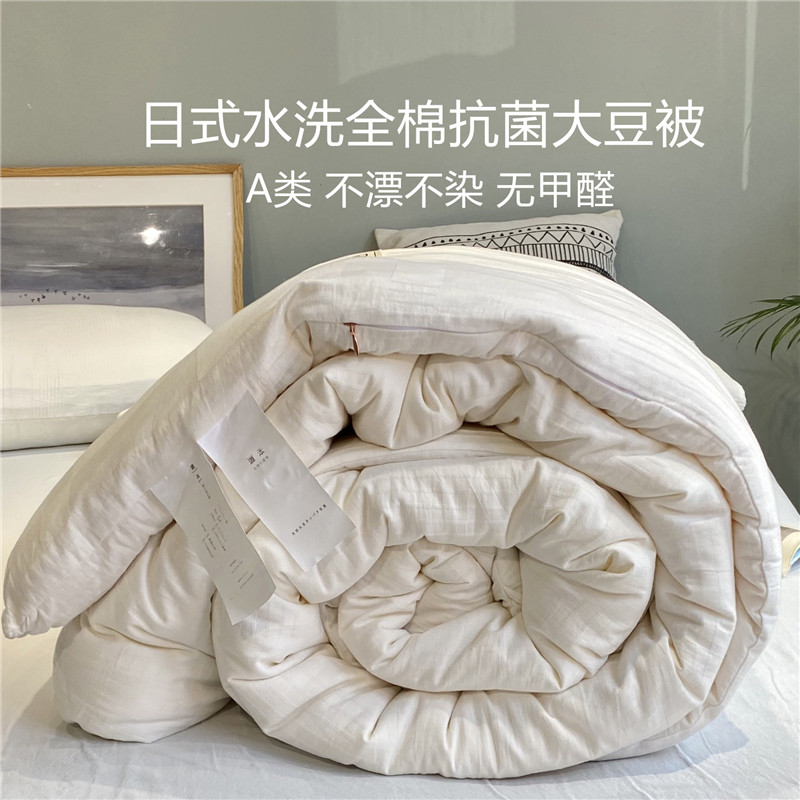 日式纯棉全棉水洗棉春秋被冬被