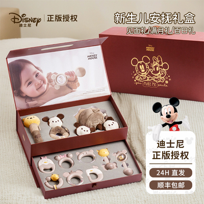 迪士尼婴儿0到6个月以上益智早教玩具礼物见面礼女宝宝一周岁礼盒