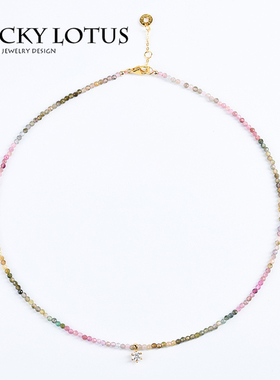 莫桑钻太阳石女项链锁骨链包邮