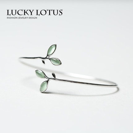 LUCKYLOTUS首饰925银项链锁骨链 戒指手镯耳钉韩国森系小清新包邮