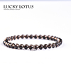 luckylotus珠宝首饰茶晶手链男女款水晶手串简约百搭闺蜜礼物包邮