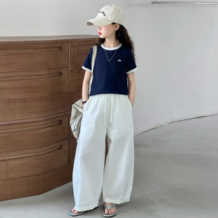 款 夏超仙韓范ins風兩件套簡約潮流精致少女高端夏季 網紅女童套裝