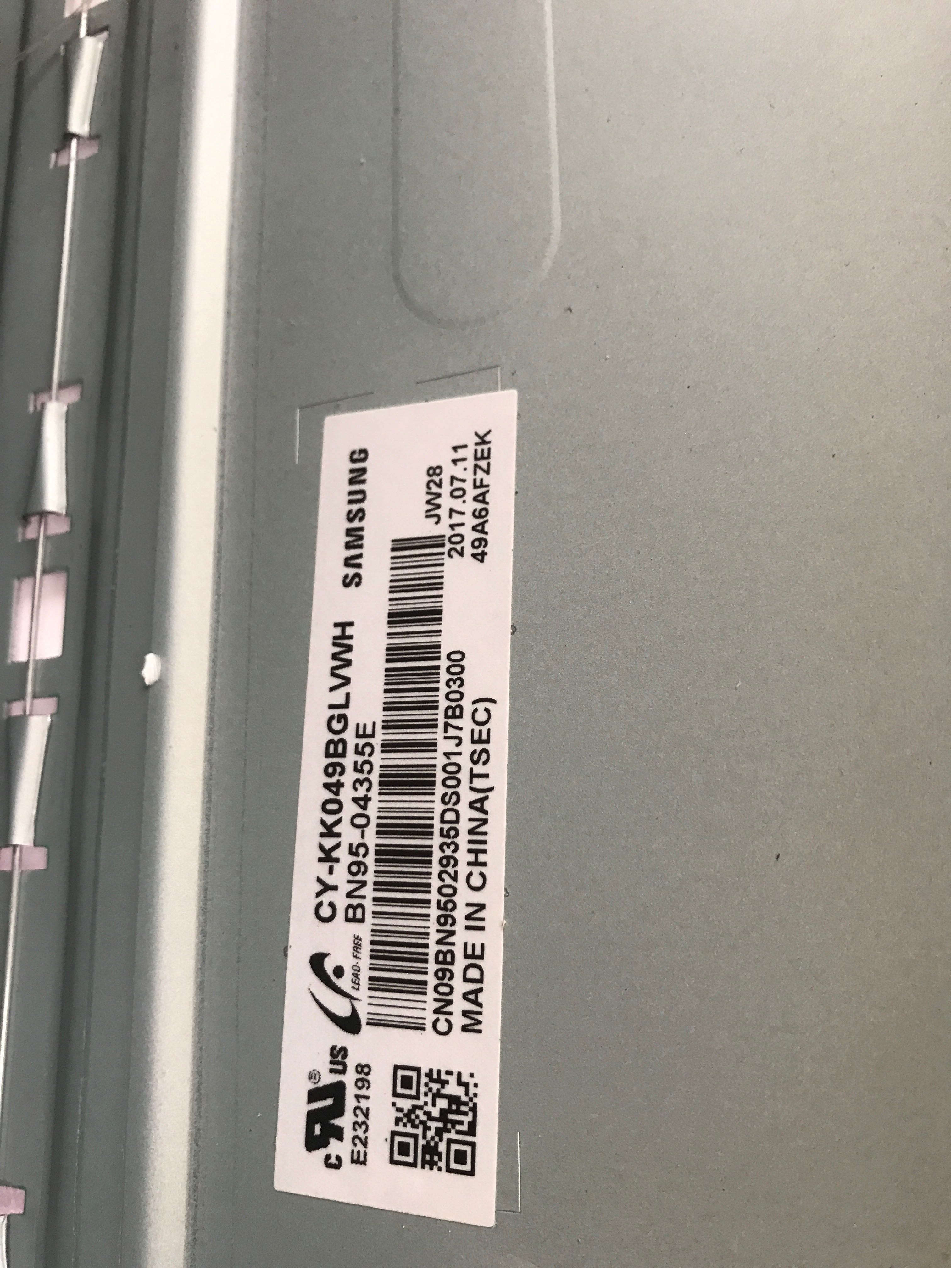 三星原装拆机PM49H LH49PMHPBGC/LH49PMHP灯条 屏CY-KK049BGLVWH