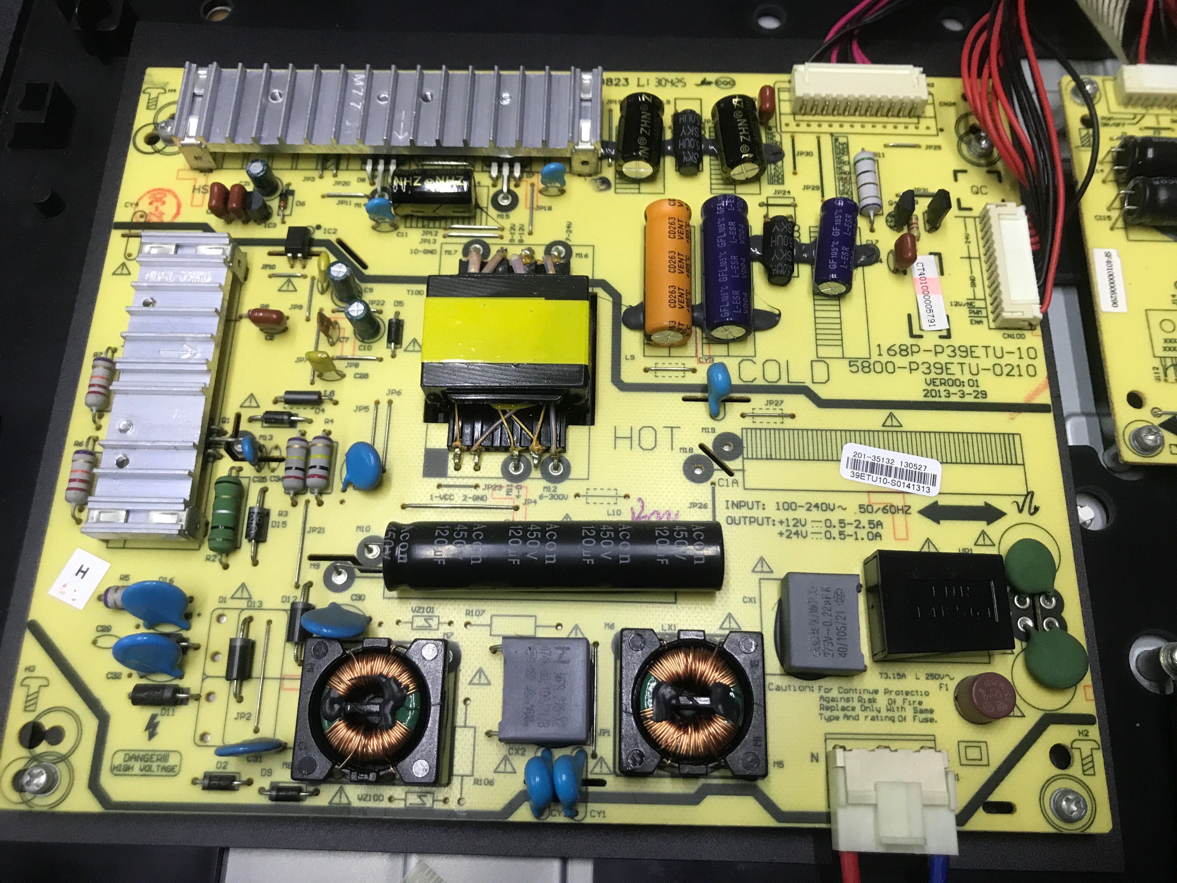 原装创维39E5CHR电源板 5800-P39ETU-0210 168P-P39ETU-10成色新