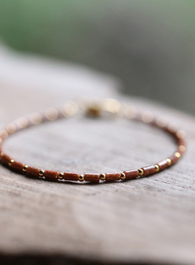 金砂9k细手链路路通金管手镯入锦