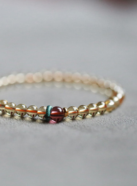 春眠丨 高品质天然黄水晶琉璃手串 4.5mm