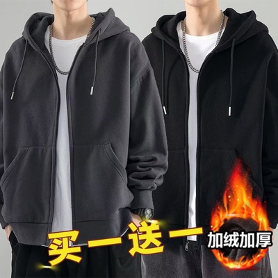开衫连帽拉链卫衣男外套夹克