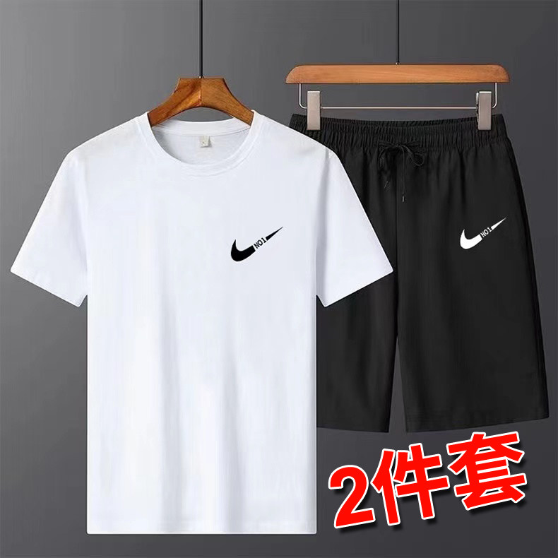 套装男夏季薄款运动服短袖短裤青年t恤韩版潮流休闲半袖两件套潮