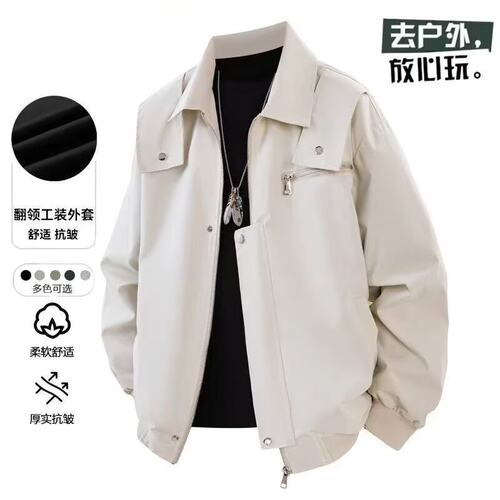 新款复古潮牌夹克外套男棒球服