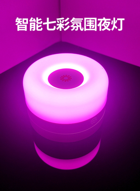 卧室情调氛围灯浪漫情趣气氛情侣房间睡眠灯床头桌灯充电式小夜灯