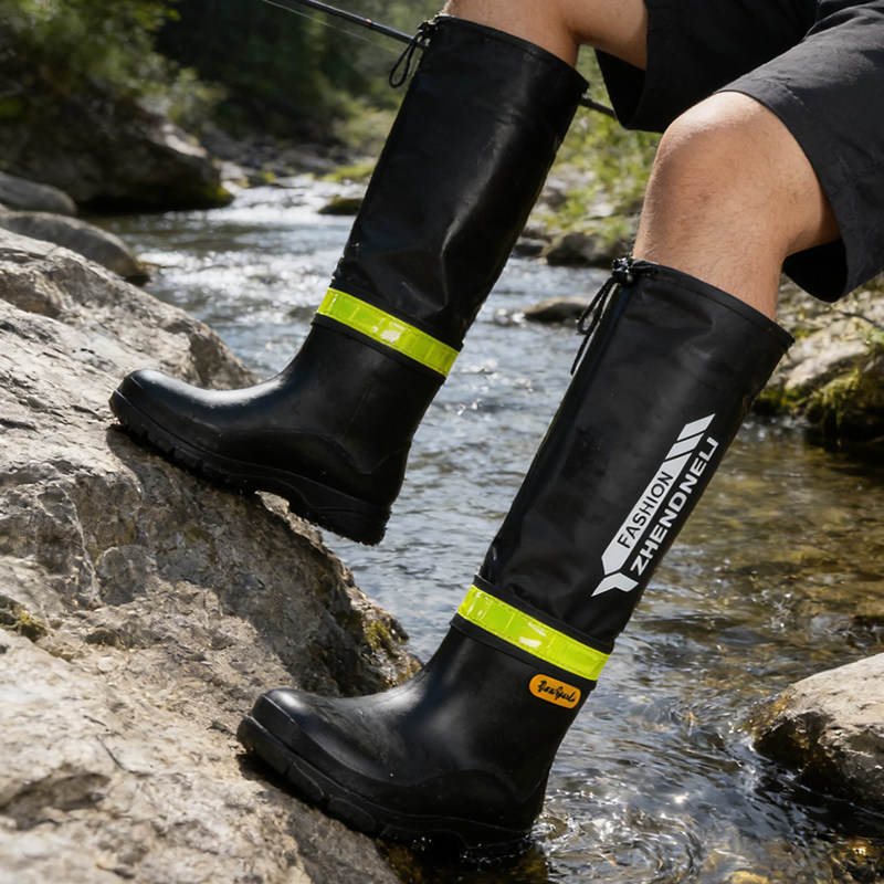 2026男款防滑钓鱼溯溪雨靴高筒过膝防水鞋胶鞋水库海边赶海雨鞋,流行男鞋,雨鞋,淘宝优惠券,粉丝福利购,淘宝优惠卷