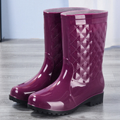 成人加厚雨靴女防滑中筒胶鞋 洗车防水鞋 外穿踩水套鞋 厨房工作雨鞋